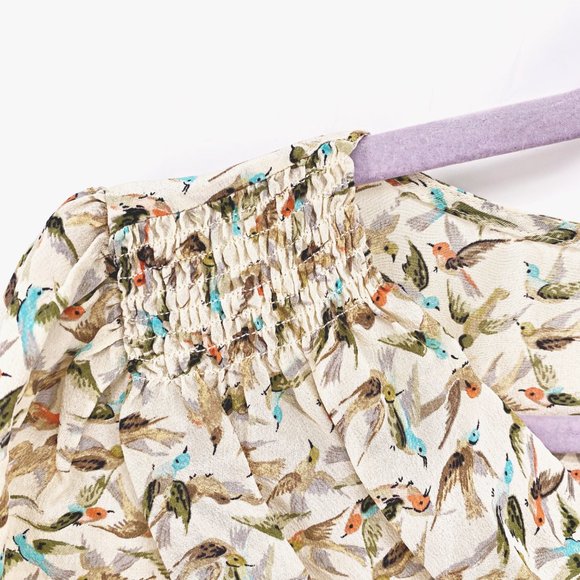 Leifnotes Side-Tied Sparrows Blouse - Picture 3 of 13